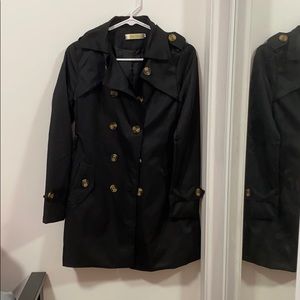A black trench coat